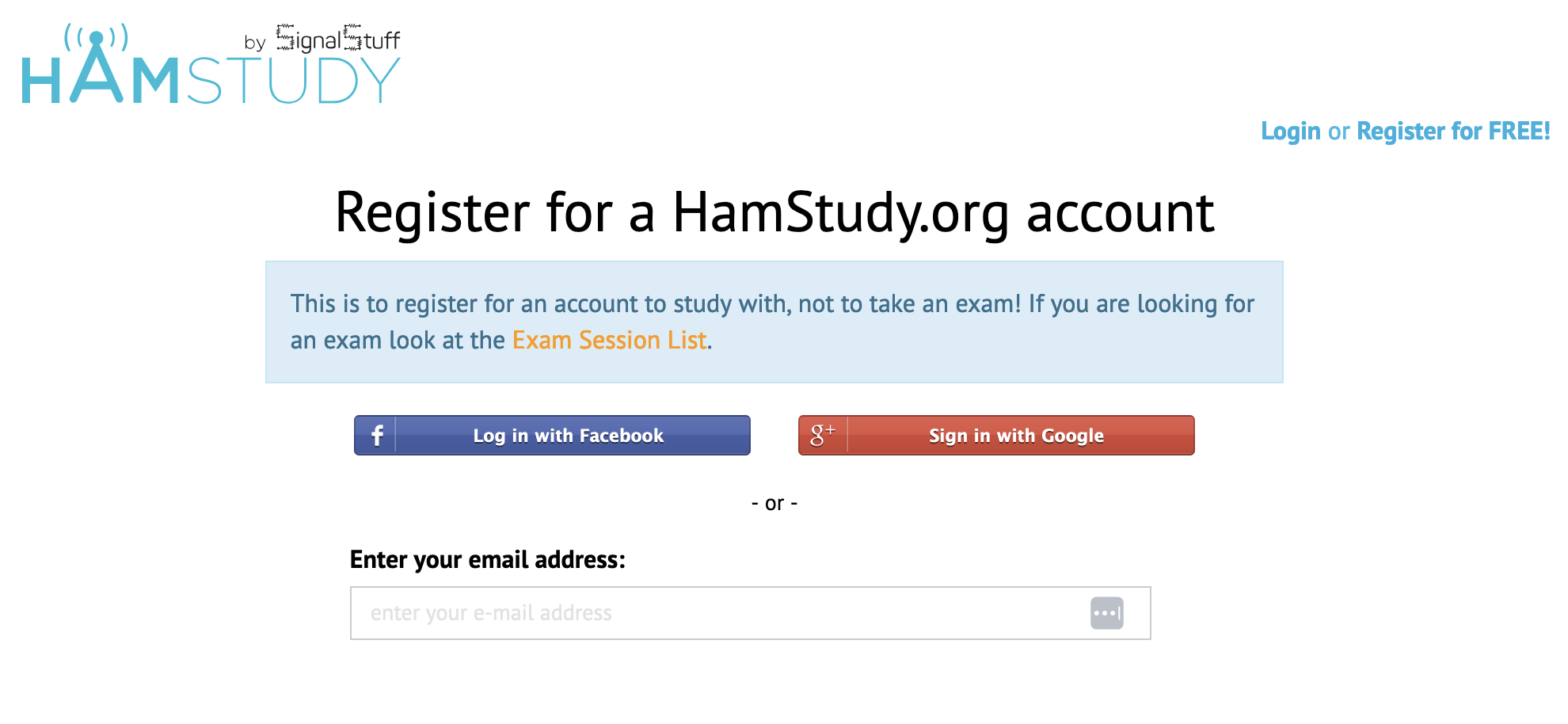 Reister with hamstudy.org 